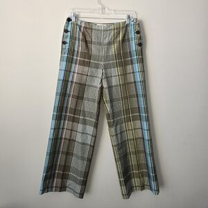 Vintage 90s Silk / Cotton Talbots Plaid Pants